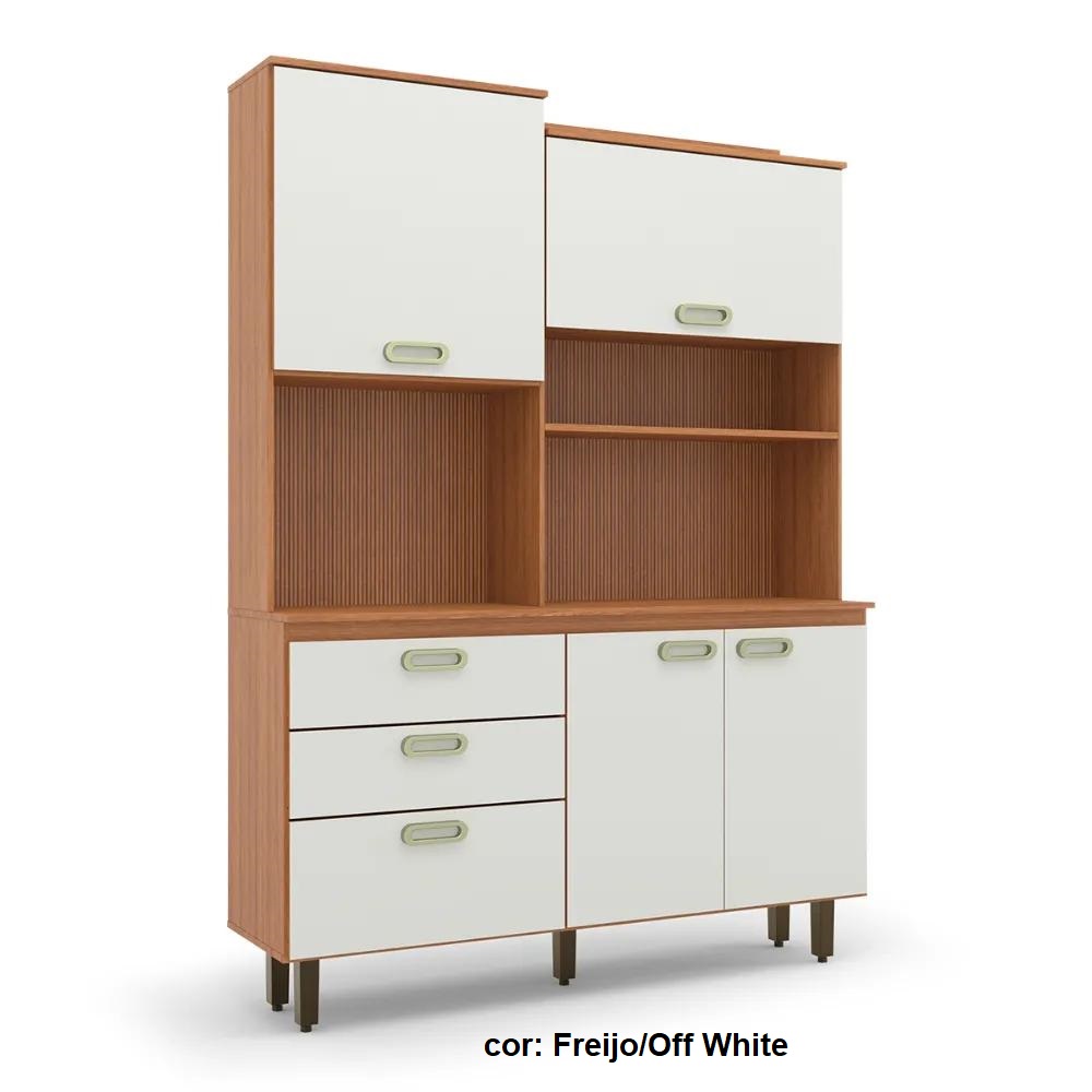 Armário Batrol Ravena 4 portas 3 gavetas