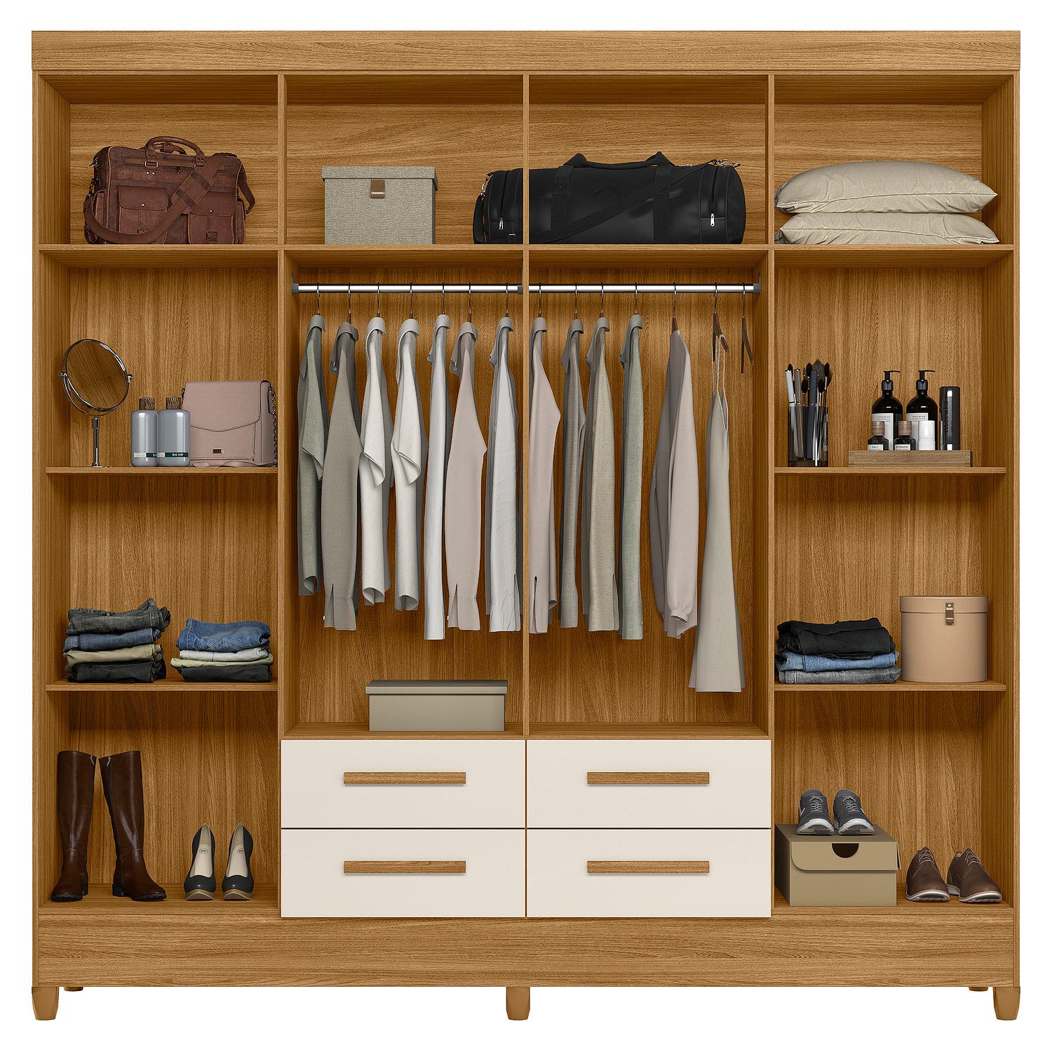Guarda-roupa Moval Florida 8 portas e 4 gavetas