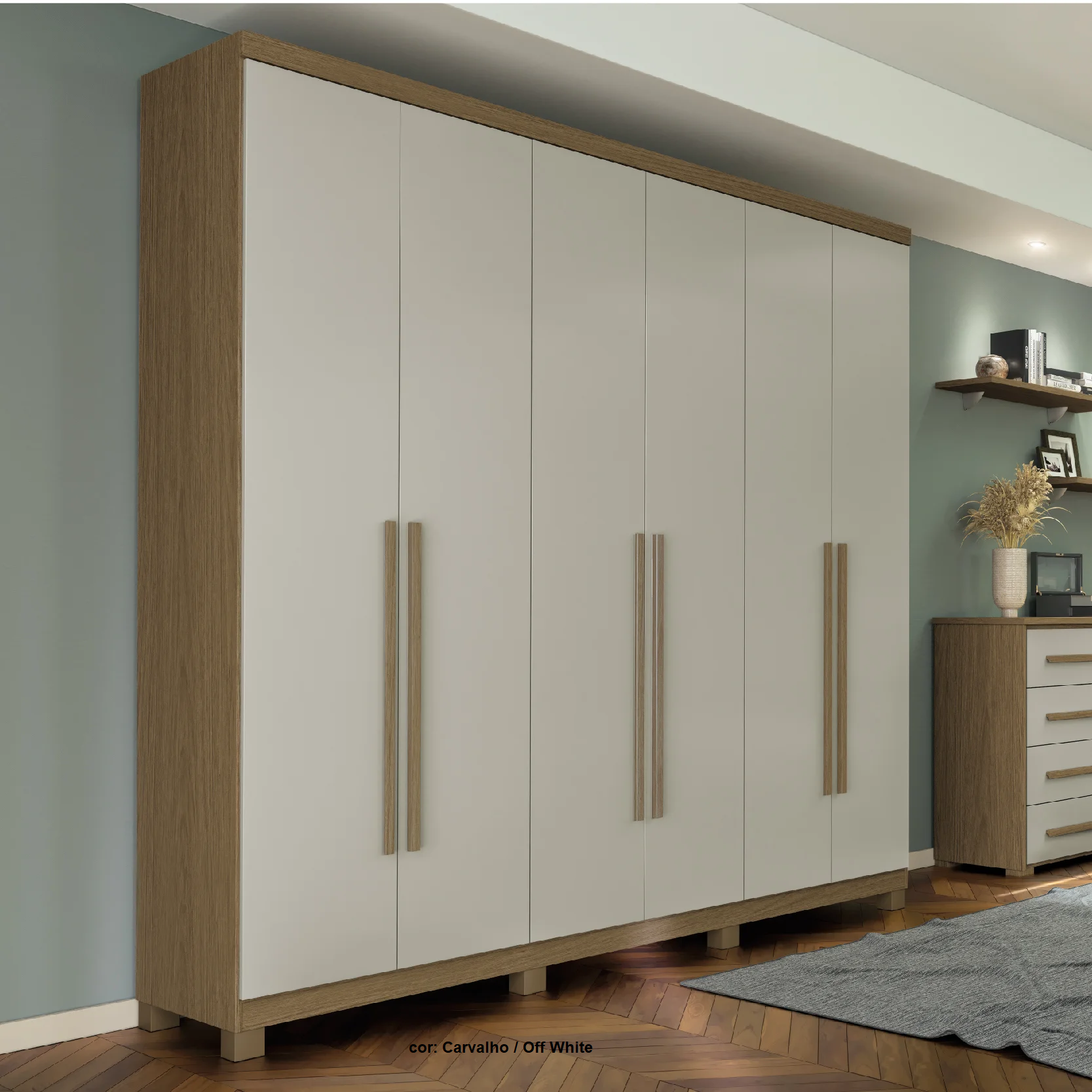 Guarda-roupa Rimo Honduras 6 portas e 5 gavetas