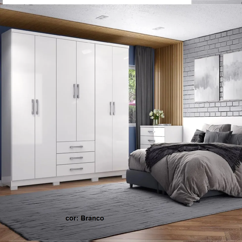 Guarda-roupa Henn Caju 6 portas