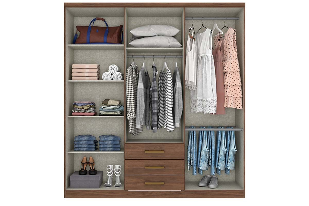 Guarda-roupa Henn Caju 6 portas