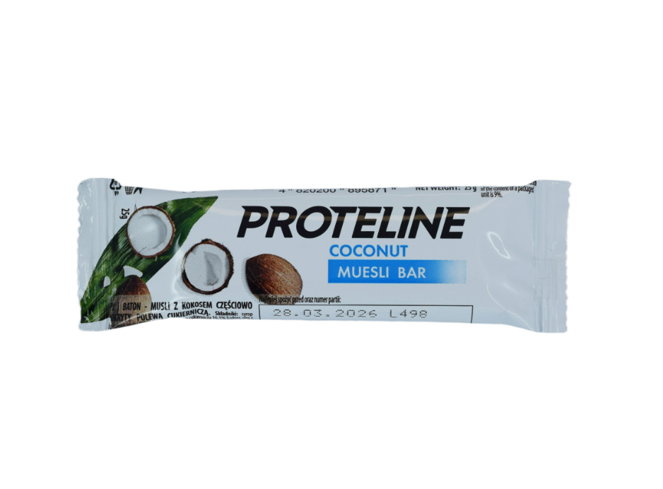 MUESLI BAR PROTELINE coconut 35x25g | Healthy snack sweet snack
