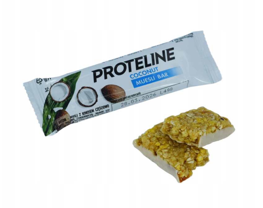 MUESLI BAR PROTELINE coconut 35x25g | Healthy snack sweet snack