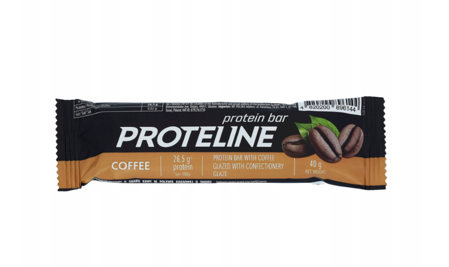 Coffee protein bar PROTELINE 24x40g - 26 % protein