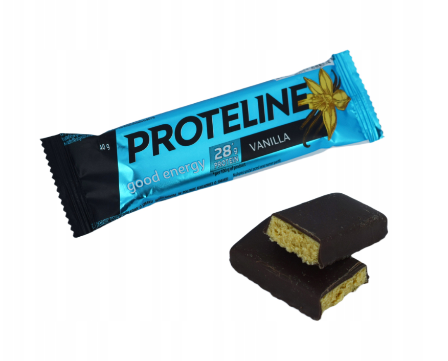 Protein bar PROTELINE vanilla 28% protein 24x40g