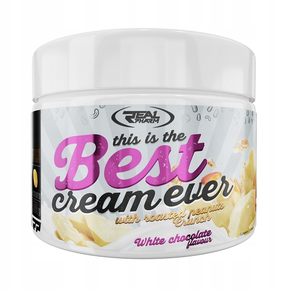 SUGAR FREE PROTEIN CREAM Real Pharm Cream WHITE CHOCOLATE WITH NUTS 500g