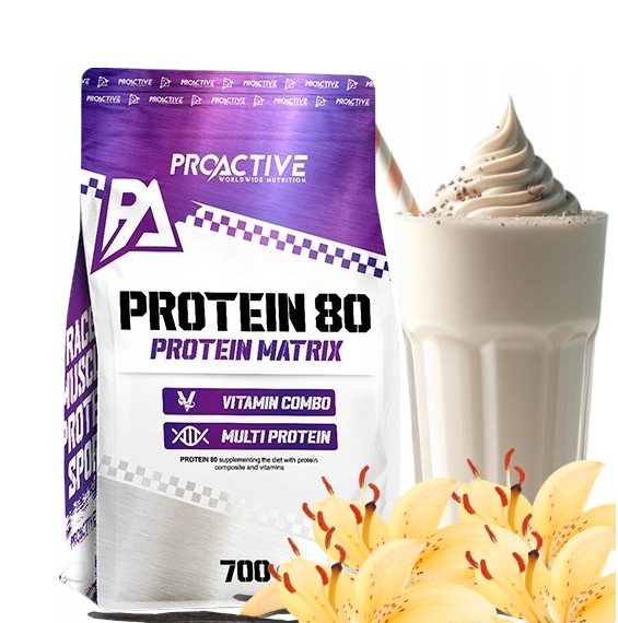 PROTEIN SUPPLEMENT powder ProActive Protein 80 700g VANILLA