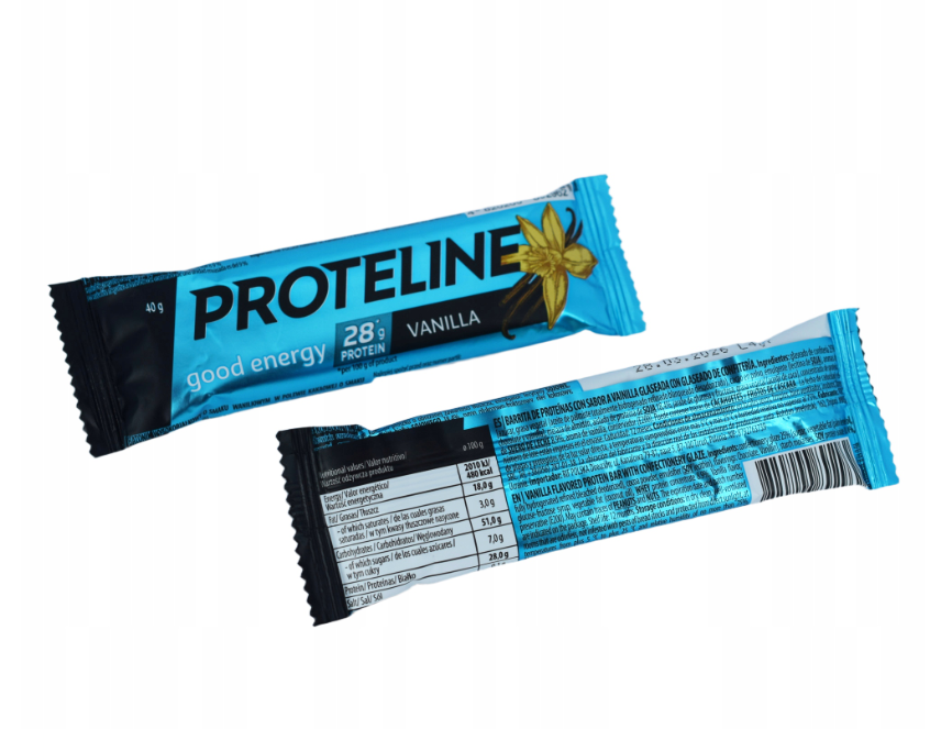 Protein bar PROTELINE vanilla 28% protein 24x40g