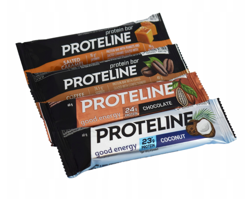 Protein bar PROTELINE 24×40g – 26% protein – MIX of flavours