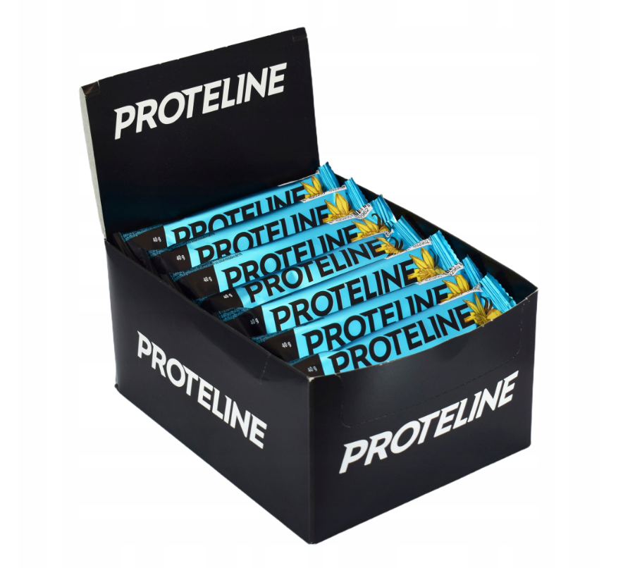 Protein bar PROTELINE vanilla 28% protein 24x40g