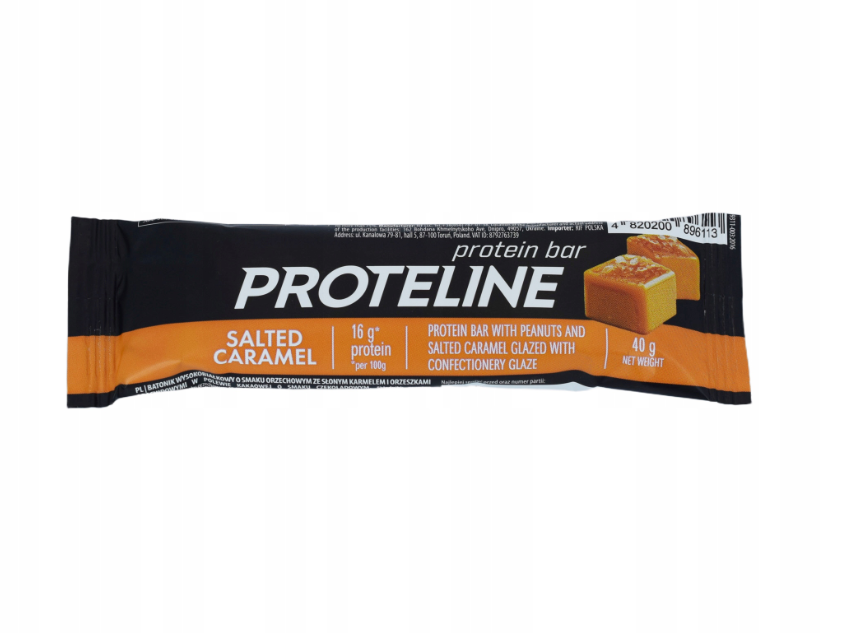 Walnut protein bar with salty caramel PROTELINE 24x40g - 16% protein