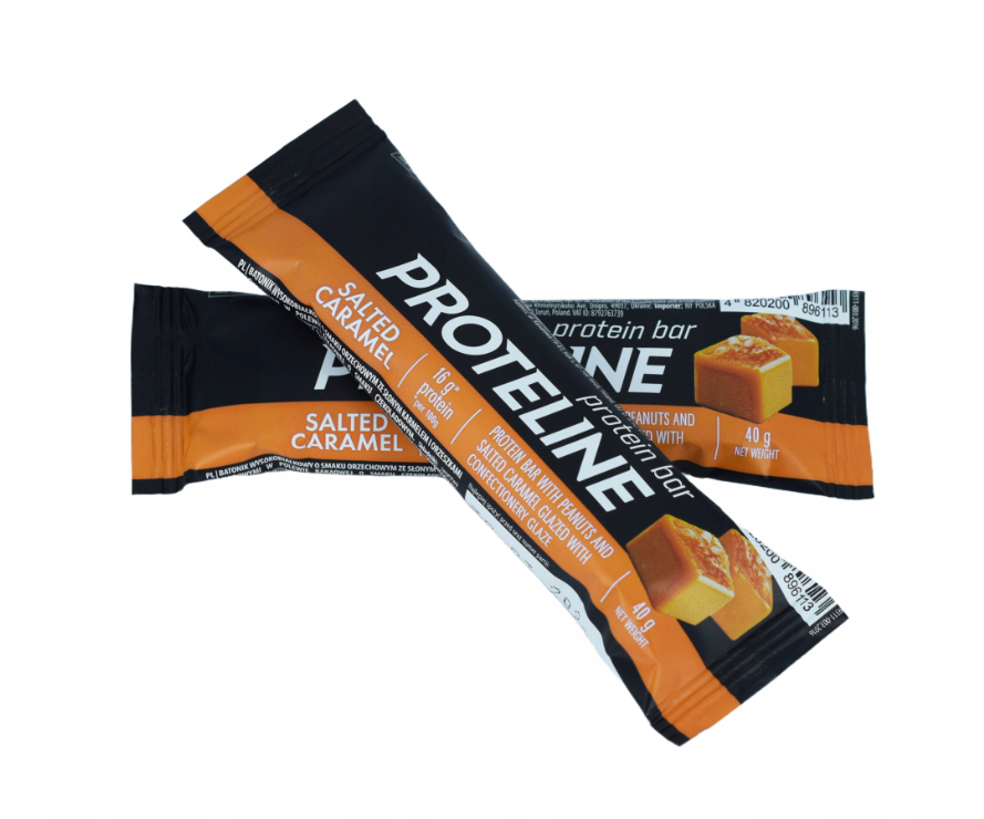 Walnut protein bar with salty caramel PROTELINE 24x40g - 16% protein