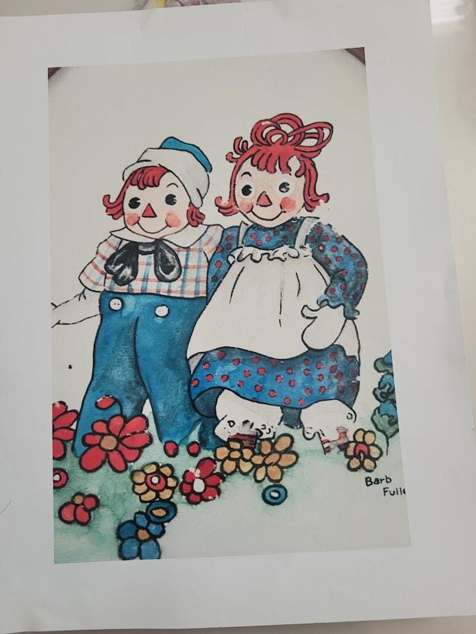 Raggedy Anne and Andy Illustration