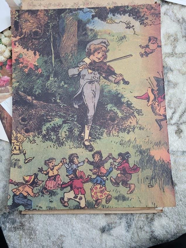 Large Picture for Framing Johnny Gruelle Illustration - Boy with Fiddle