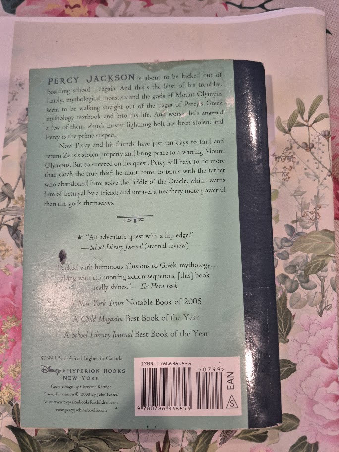 The Lightning Thief, Percy Jackson, The Olympians Book One