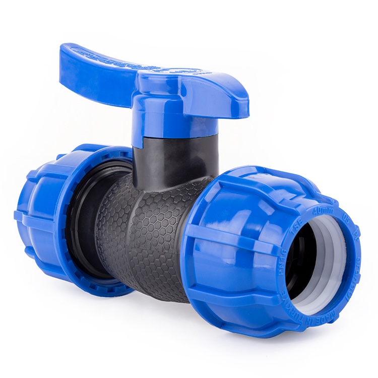 PETEK SERİSİ PP KAPLİN ÇIKIŞLI KÜRESEL VANA (GEÇME VANA)