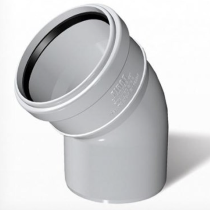 PVC AÇIK DİRSEK (45')