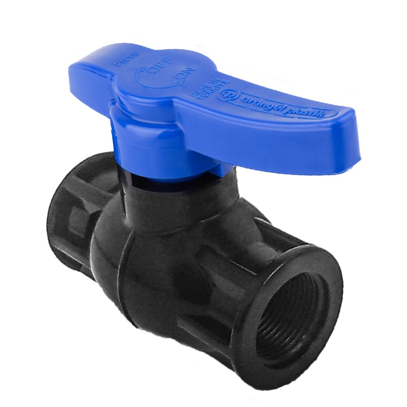 PETEK SERİSİ PP PLASTİK KÜRELİ İÇ DİŞ KÜRESEL VANA (DİŞİ - DİŞİ VANA)