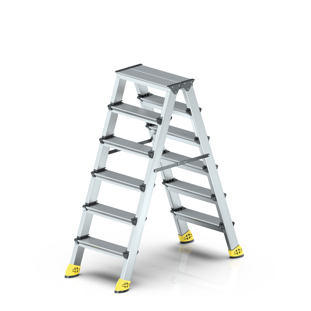 ÇİFT ÇIKIŞLI ALÜMİNYUM MERDİVEN