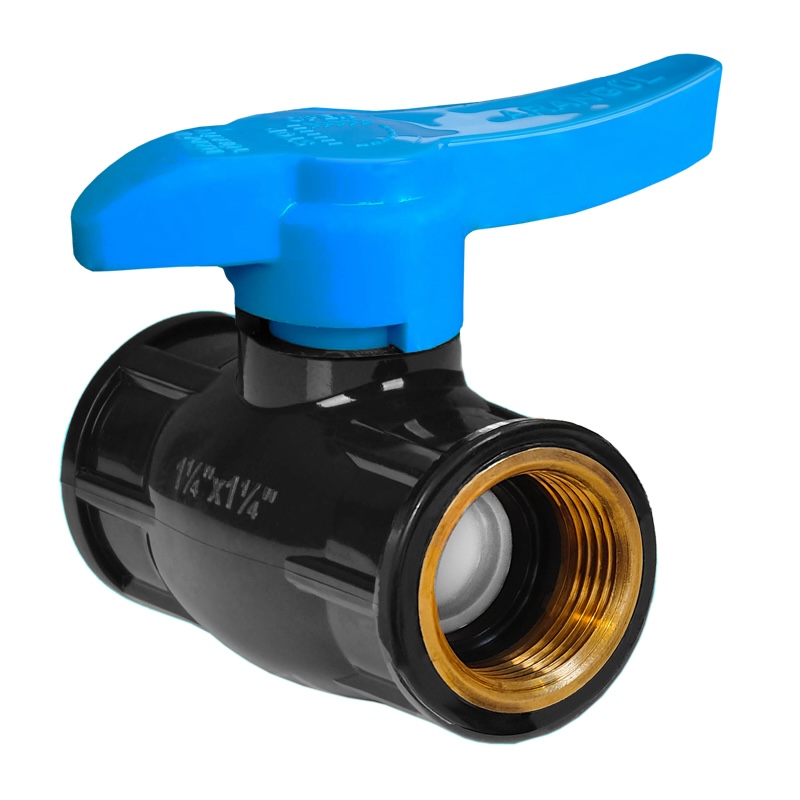 PP PLASTİK KÜRELİ ORJİNAL SARI DİŞLİ İÇ DİŞ KÜRESEL VANA