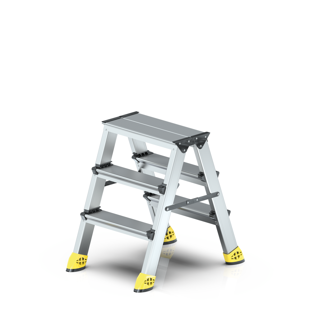 ÇİFT ÇIKIŞLI ALÜMİNYUM MERDİVEN