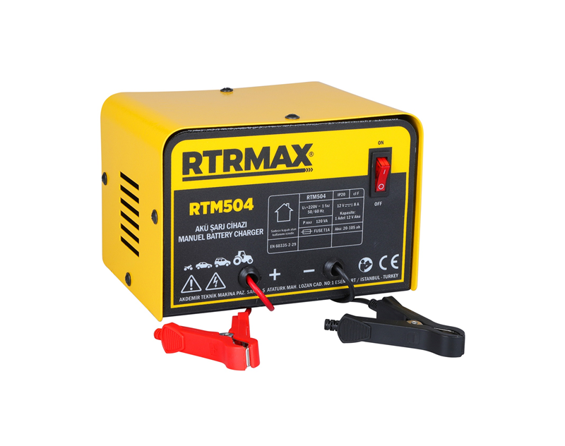 RTM504 - AKÜ ŞARJ CİHAZI 8A, 12V. 20-105 Ah 