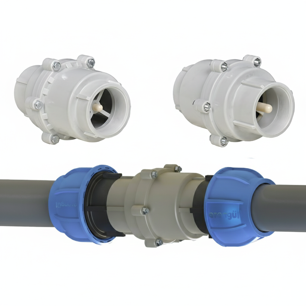 YATAY VE DİKEY ÇALIŞABİLEN YAYLI KLAPELİ ÇEKVALF