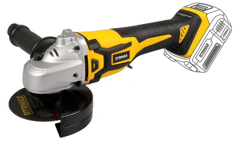 RTX2055B - AKÜLÜ AVUÇ TAŞLAMA KÖMÜRSÜZ 115MM 8.500RPM *AKÜSÜZ*  X-LION