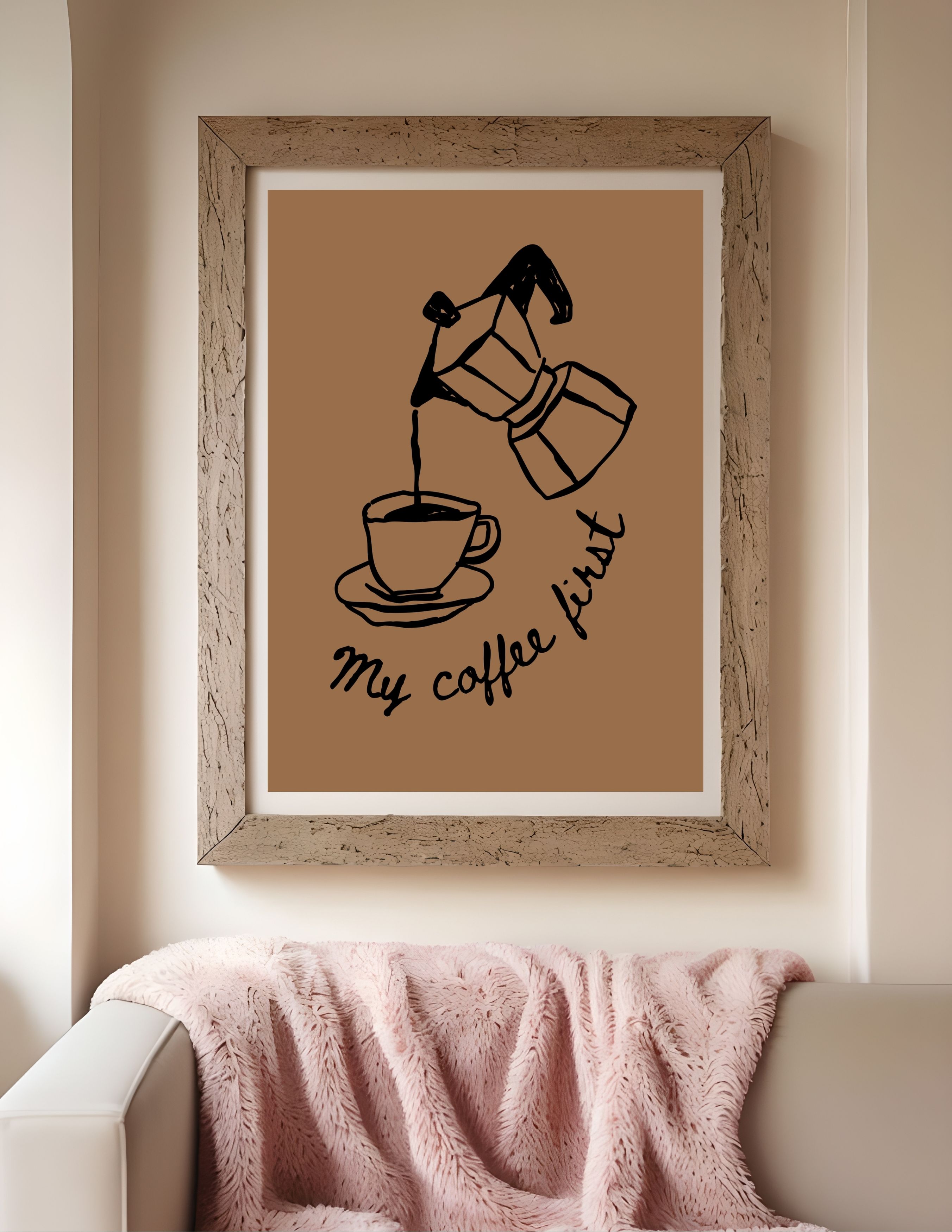 My Coffee First Wall Art