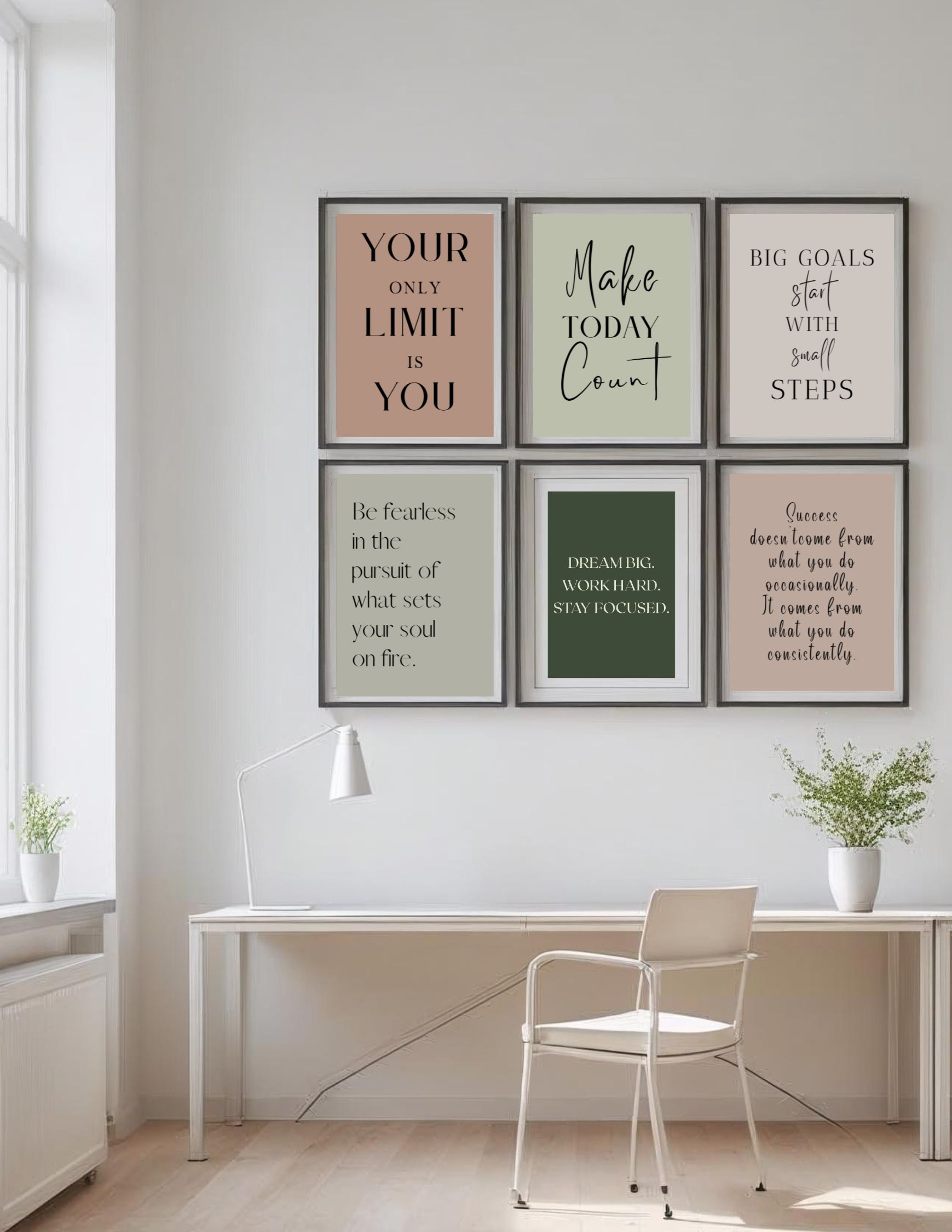 Inspirational Quote Wall Art Set