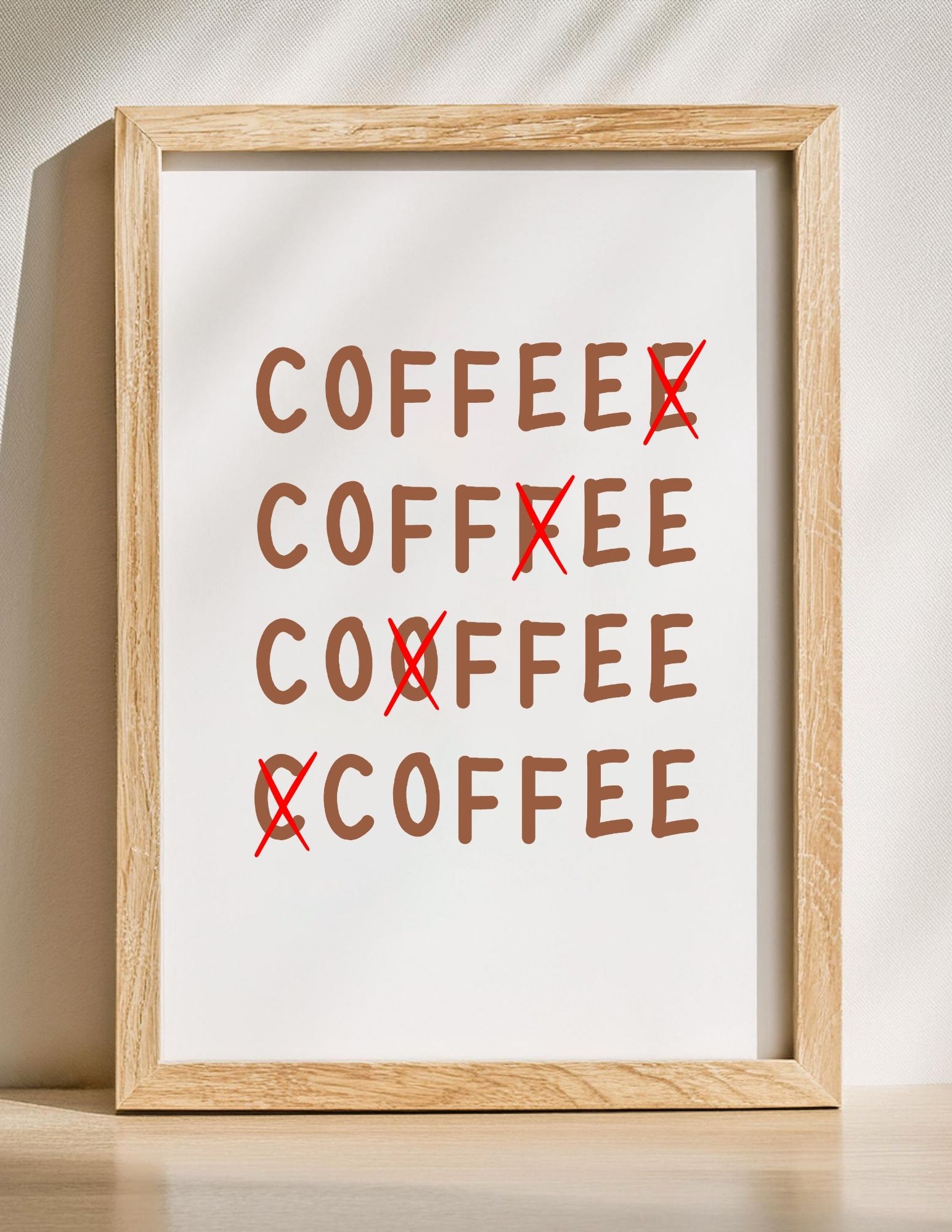Motivational Coffee Typography Poster