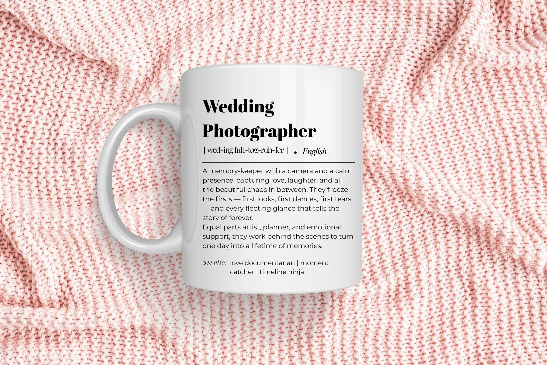 Wedding Photographer Definition Mug