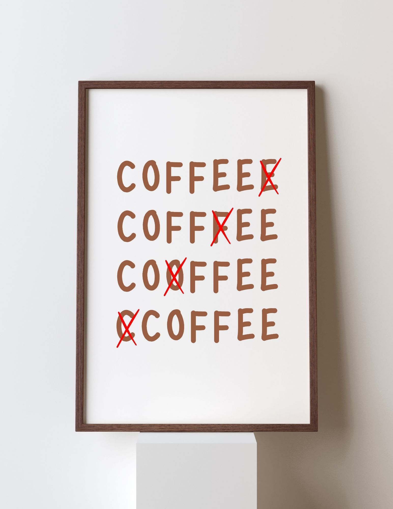Motivational Coffee Typography Poster