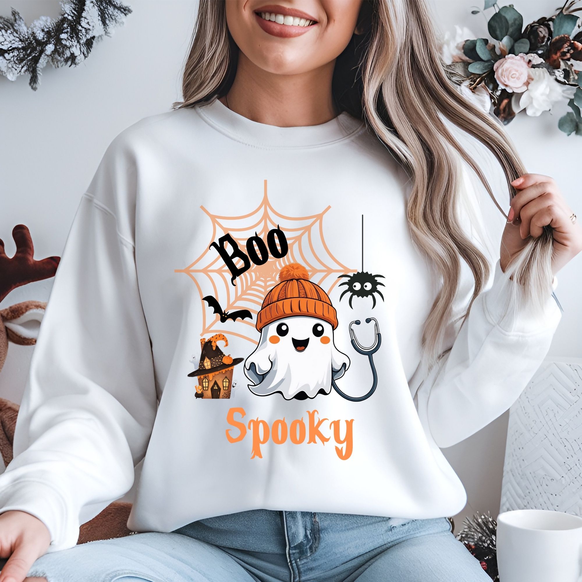 Halloween Boo Spooky Medical Staffs Sweatshirt