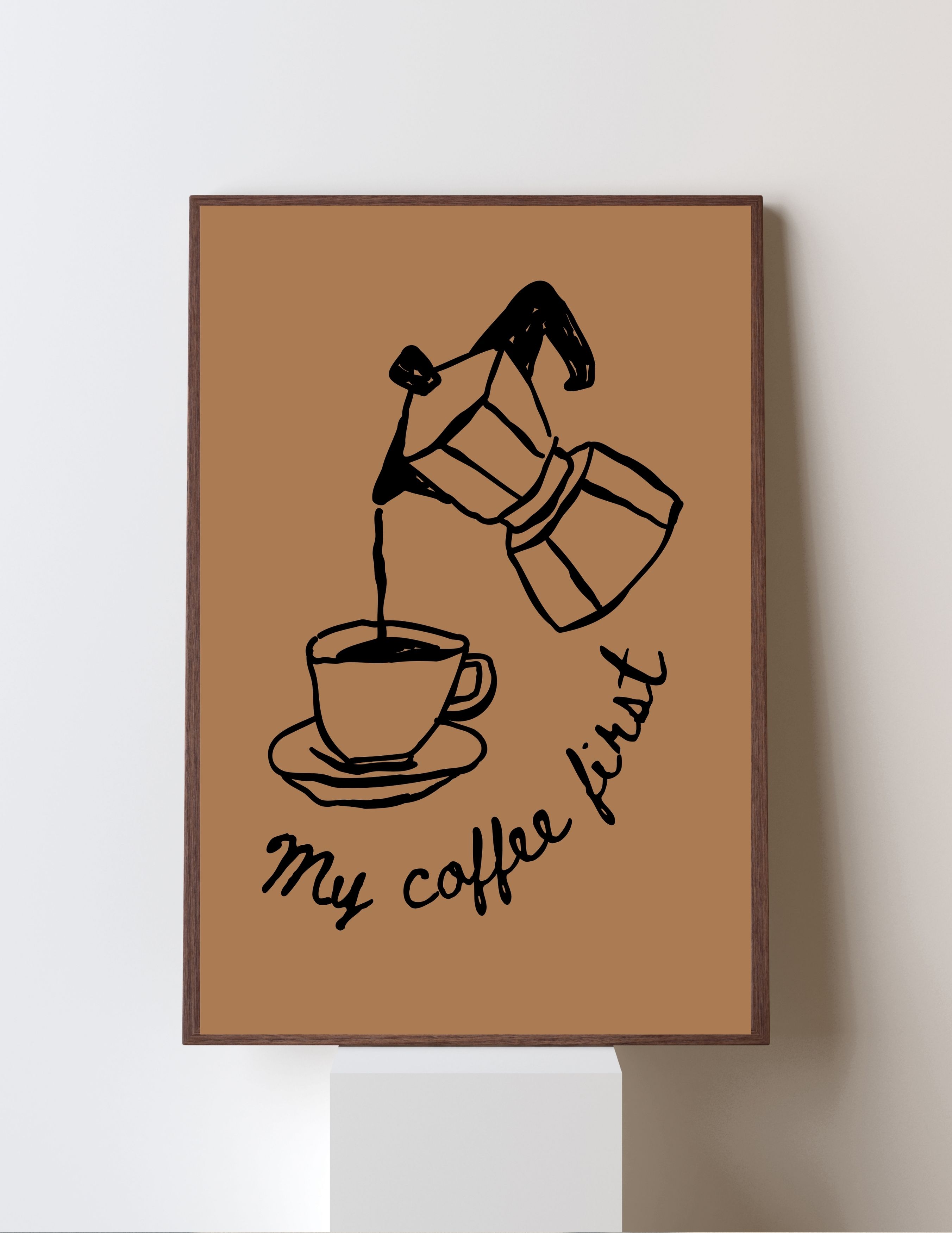 My Coffee First Wall Art