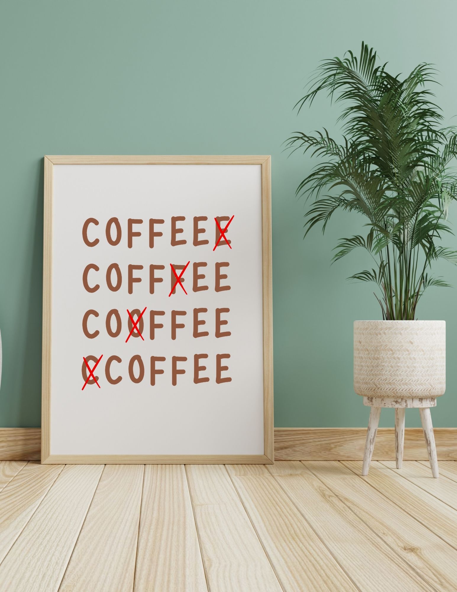 Motivational Coffee Typography Poster
