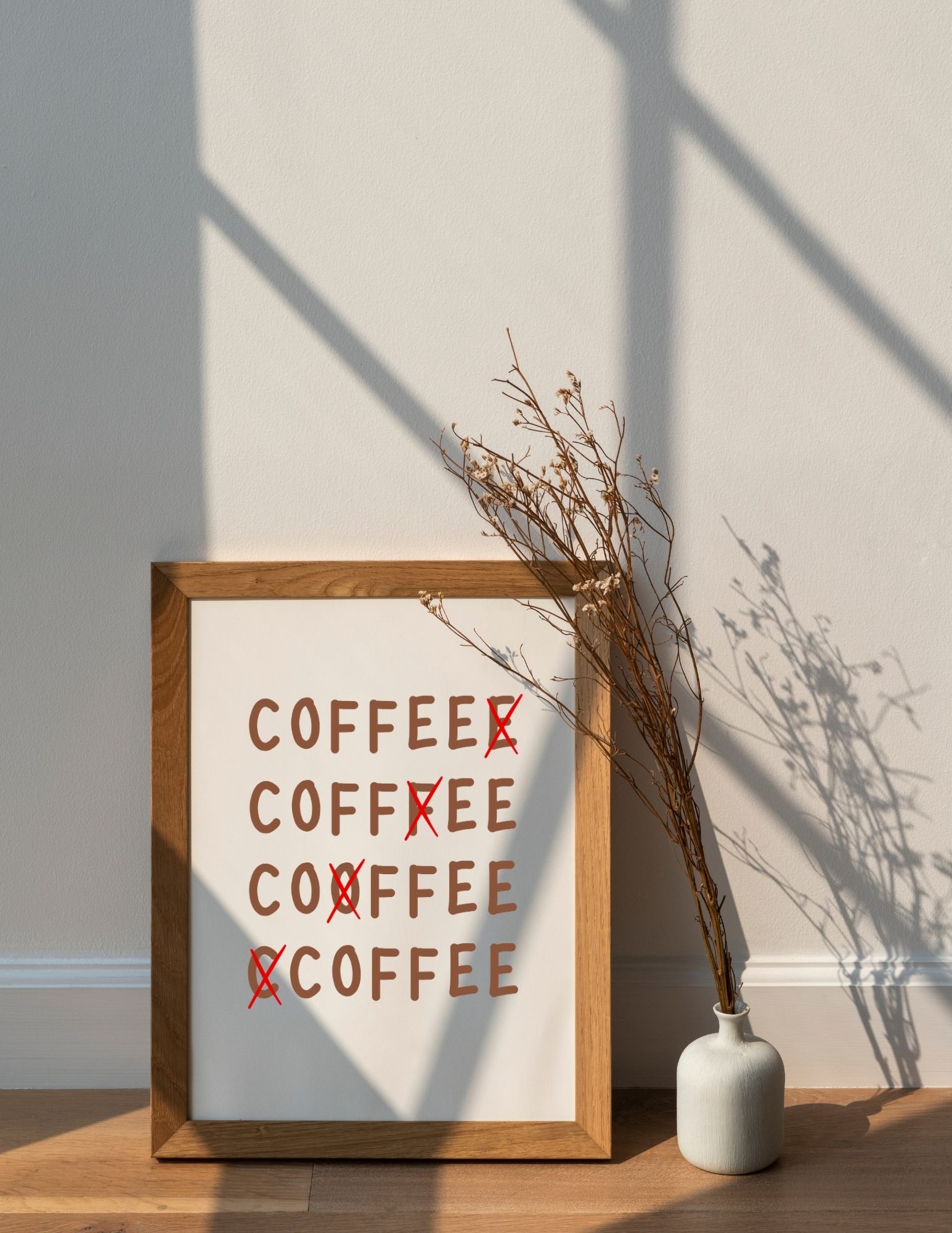 Motivational Coffee Typography Poster