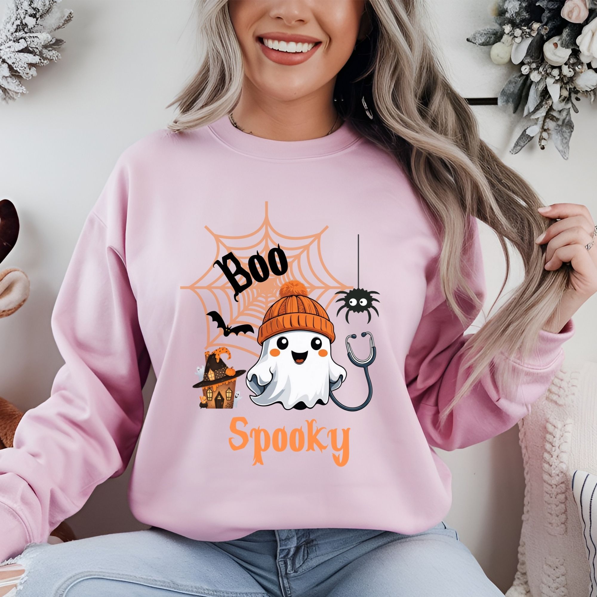 Halloween Boo Spooky Medical Staffs Sweatshirt