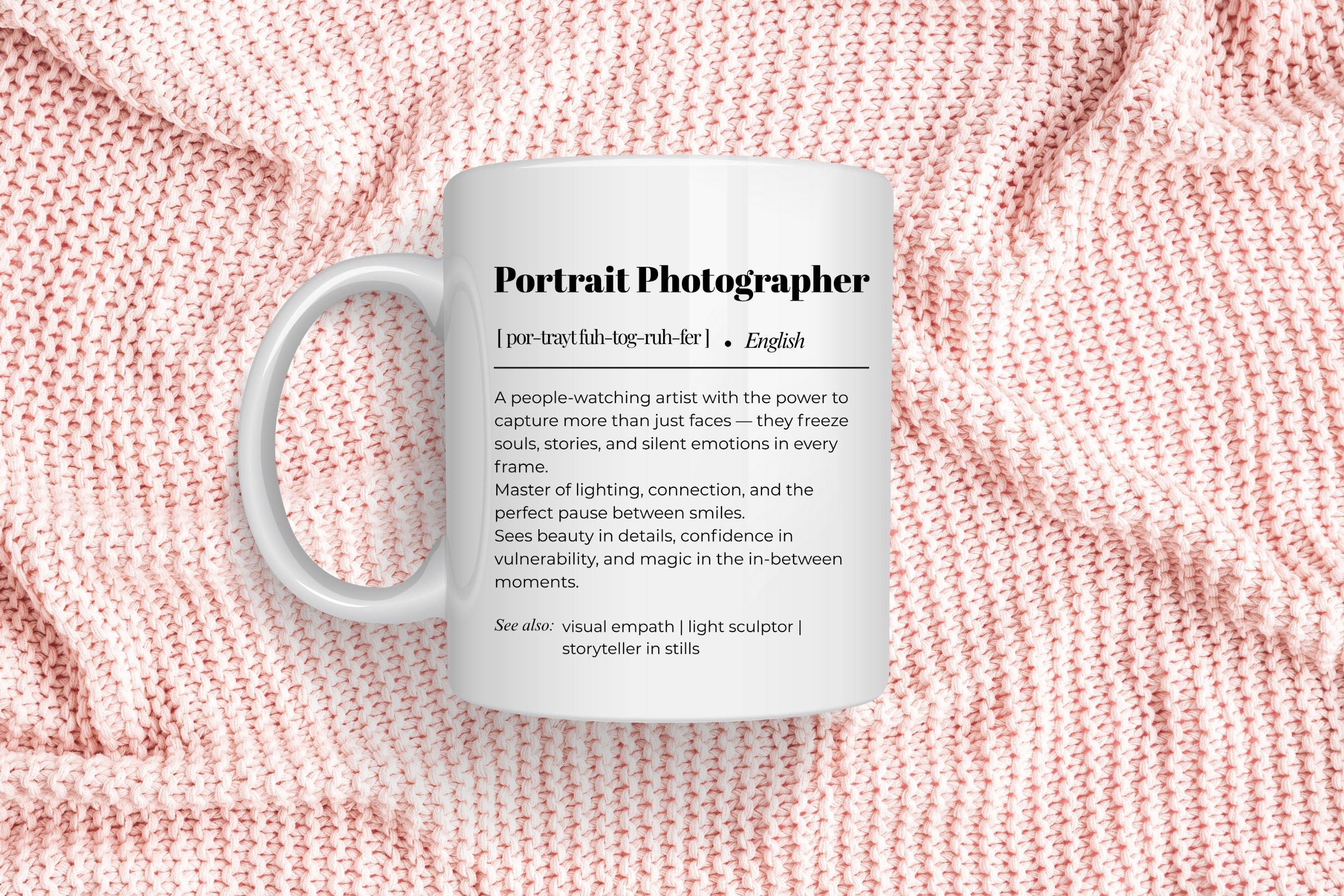 Portrait Photographer Definition Mug