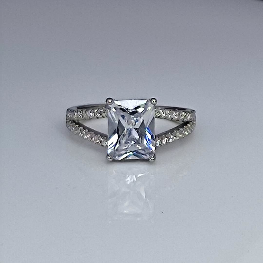 The Sia Julia Double Pave Silver Ring 