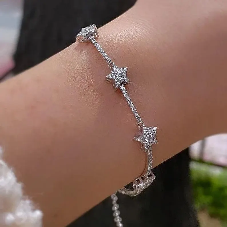 The Bling Star Silver Bracelet