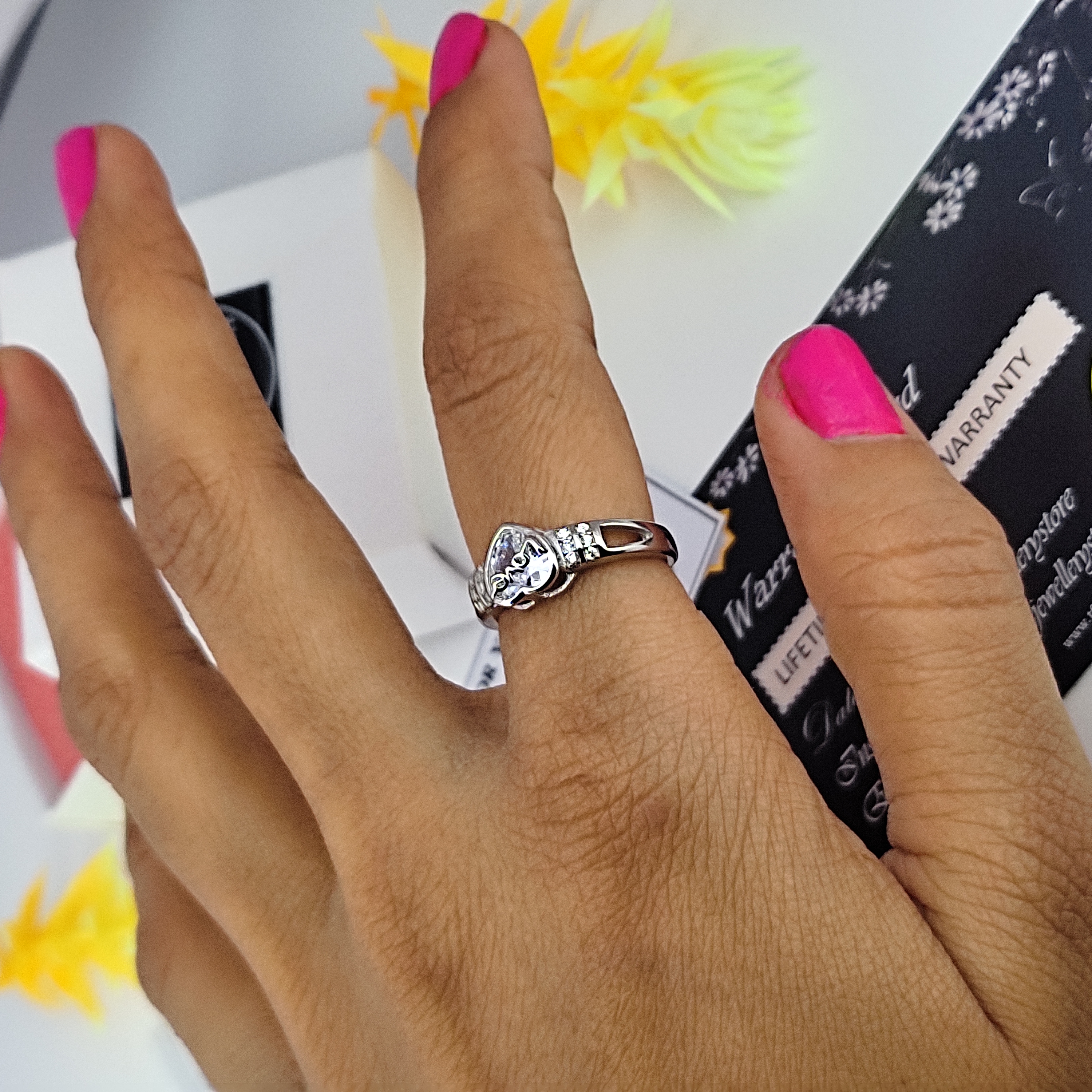 The Lina Heart Silver Ring 