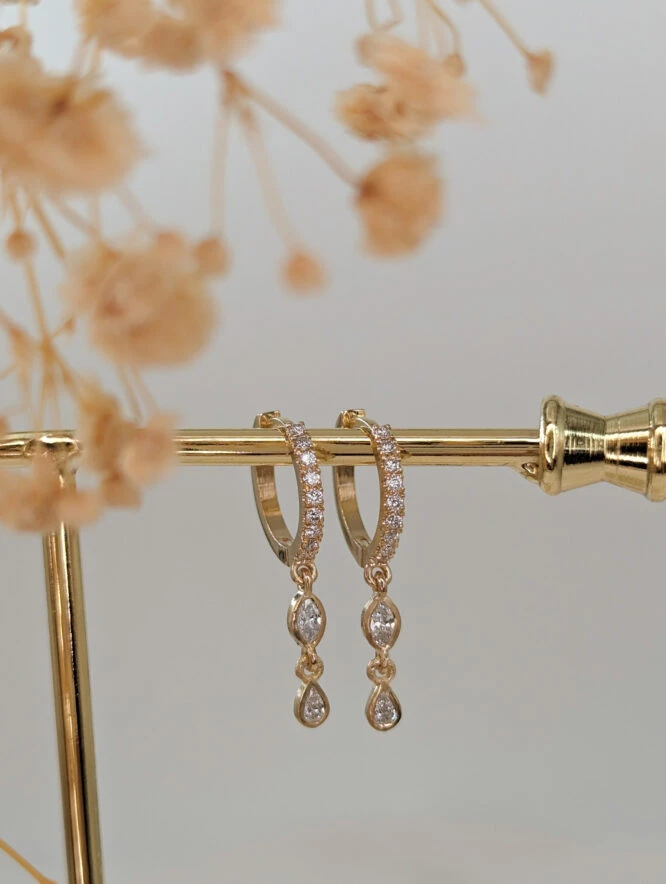 The Ava Hoop Rose Gold Earrings 