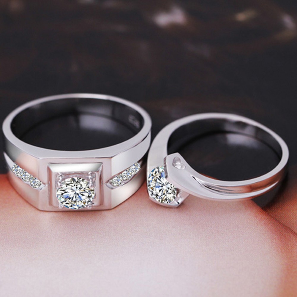 The Nelda Silver Couple Rings 
