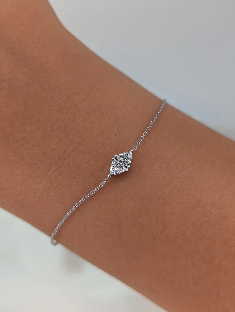 The Heart Silver Chain Bracelet