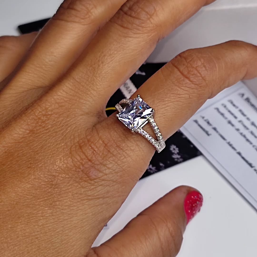 The Sia Julia Double Pave Silver Ring 