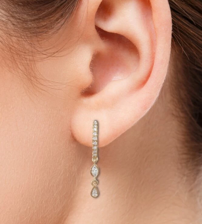 The Ava Hoop Rose Gold Earrings 