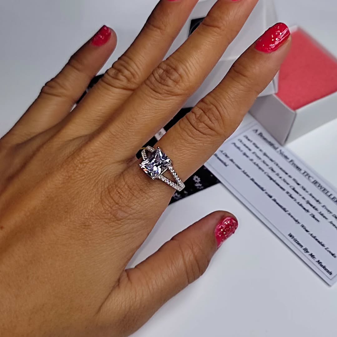 The Sia Julia Double Pave Silver Ring 