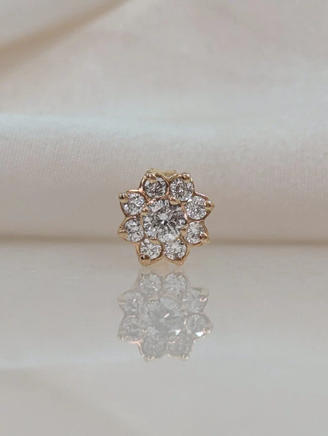 The Zoey Floral Golden Earrings