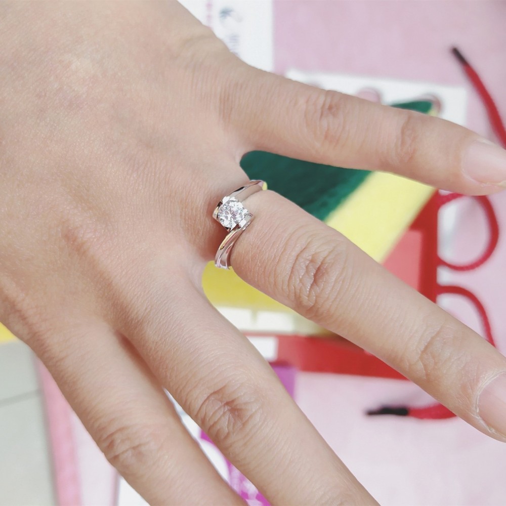 The Nelda Silver Couple Rings 